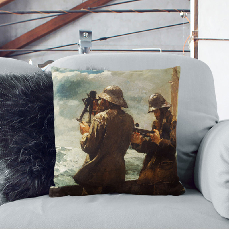 Eight Bells Square Throw Cushion, 40cm H x 40cm W x 15cm D, Stone