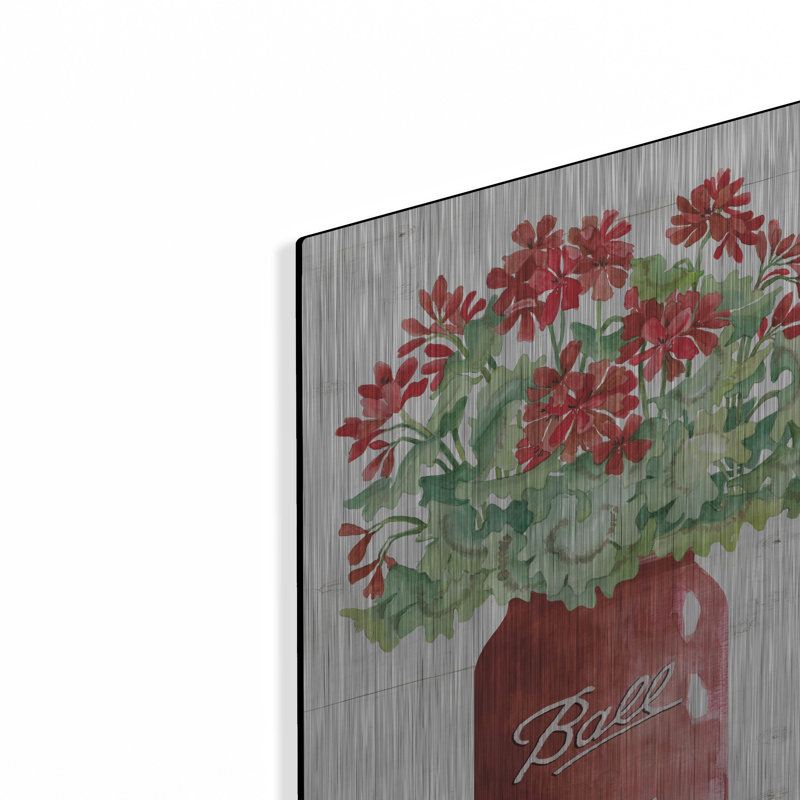 «Patriotic Red Jar» par Cindy Jacobs, H 16 po x l 12 po
