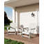 Fauteuil de patio surdimensionné en PEHD Adirondack - pliable, résistant aux intempéries, capacité de 380 lb, porte-gobelet, bois texturé, dossier haut et siège profond, idéal pour foyer, jardin, pelouse, terrasse, bord de piscine-985186247