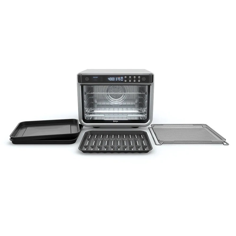 Stainless Steel Digital 6-Slice Air Fryer Mini Oven