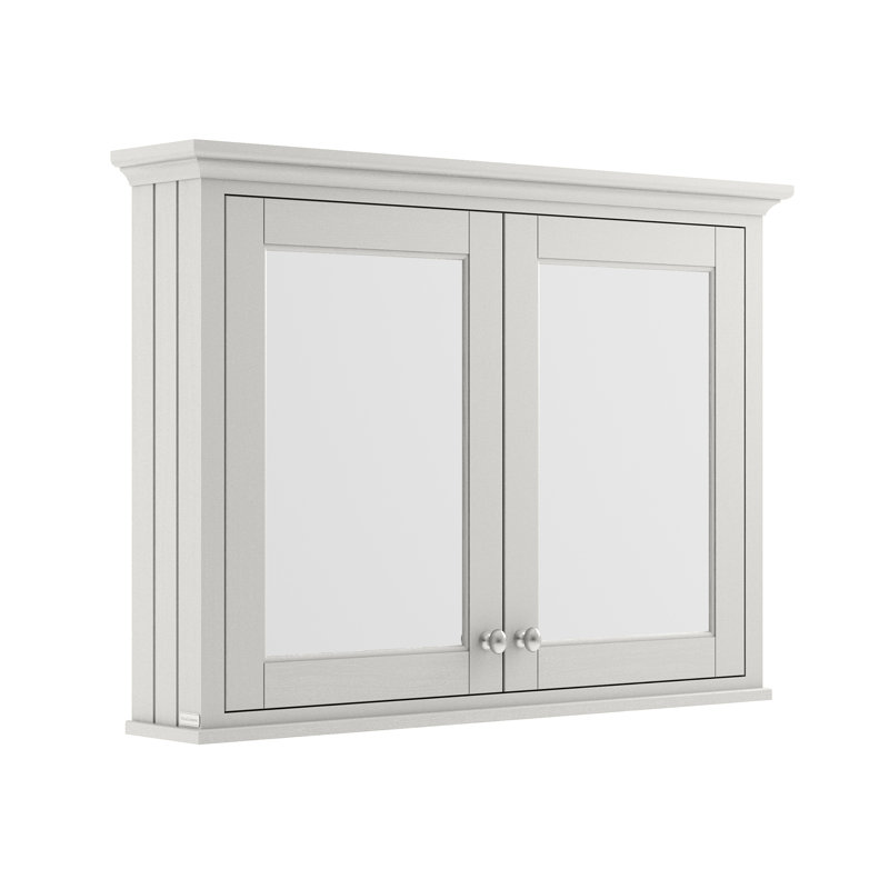 Old London 1050mm W 750mm H Surface Framed Medicine Cabinet Mirror 1 Adjustable, Timeless Sand