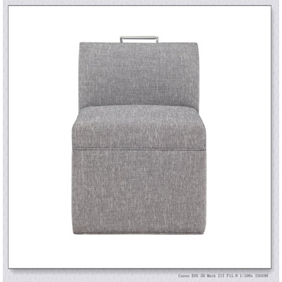 Chaise sans accoudoirs en tissu gris