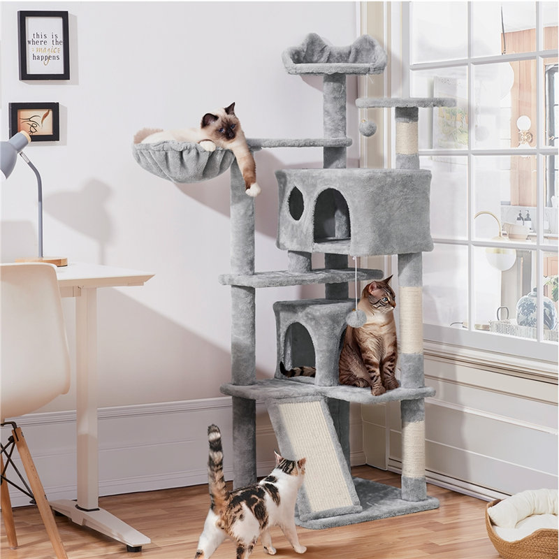Arbre à chat 57,5 po Topeka, Gris clair