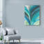 « big blue feuille ii », reproduction de peinture à l’aquarelle sur toile tendue-33517568