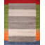 Tapis indien rayé fabriqué à la main Gabbeh