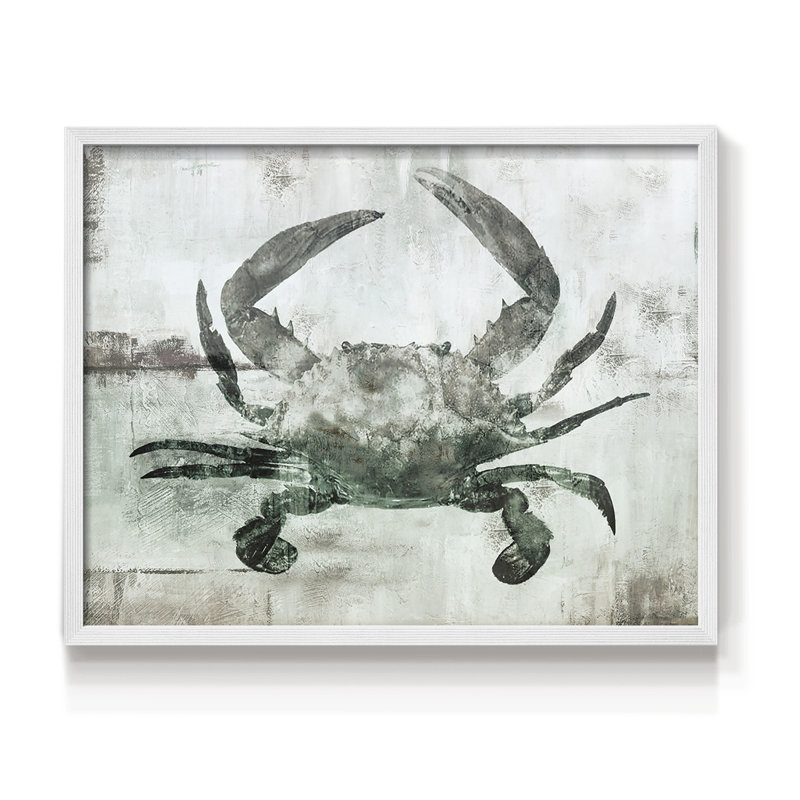 Crabe neutre I - impression encadrée - réarmable, H 8 po x l 10 po, Blanc