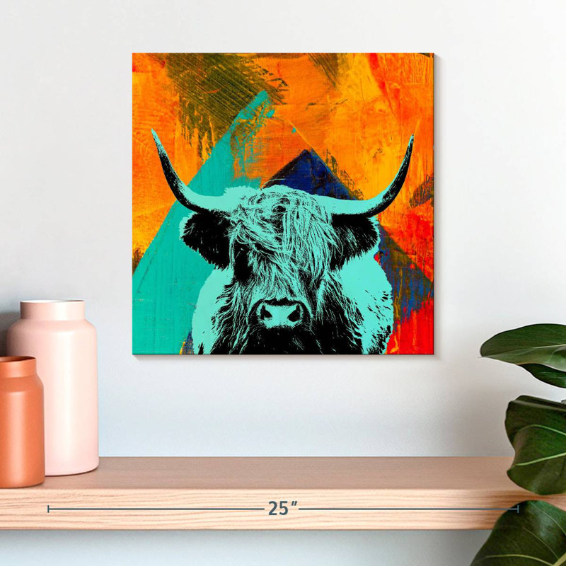Brampt Highland Cow VI, H 16 po x l 16 po