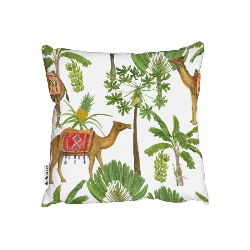Floral Square Cushion, 45 H x 45 W