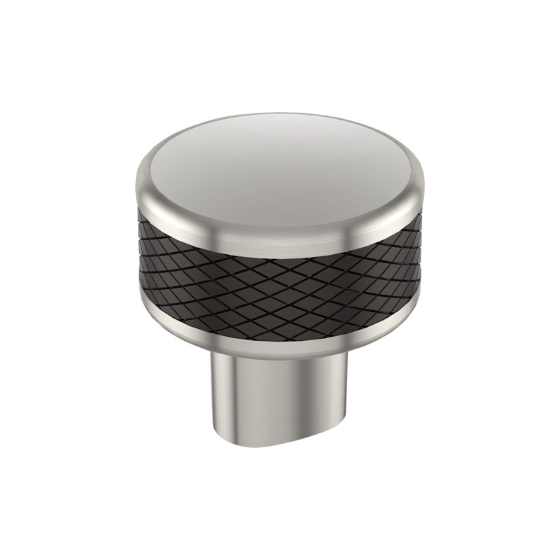 Satin Nickel and Oil-Rubbed Bronze Round Cabinet Knob