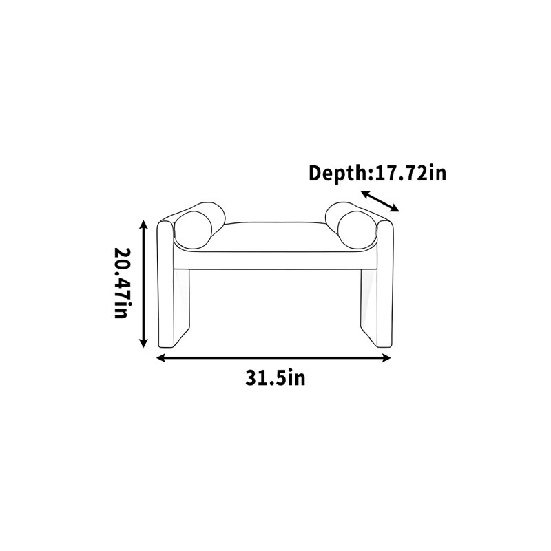Dao, H 20,47 po x l 31,5 po x P 17,72 po