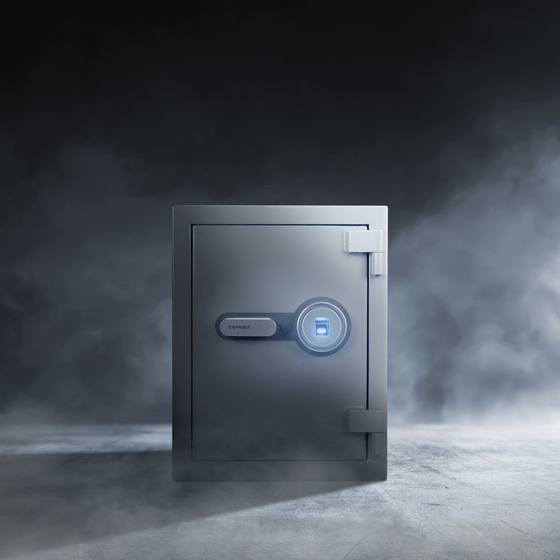 1.64 CUBIC FT BIOMETRIC FIREPROOF SAFE, GREY