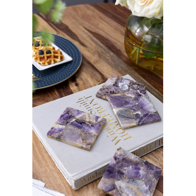 Sous-verres à quartz carrés
