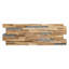 Carrelage à motif 3D mosaïque Bare Decor EZ-Wall avec pierre de lave grise en bois de teck massif, ensemble de 10