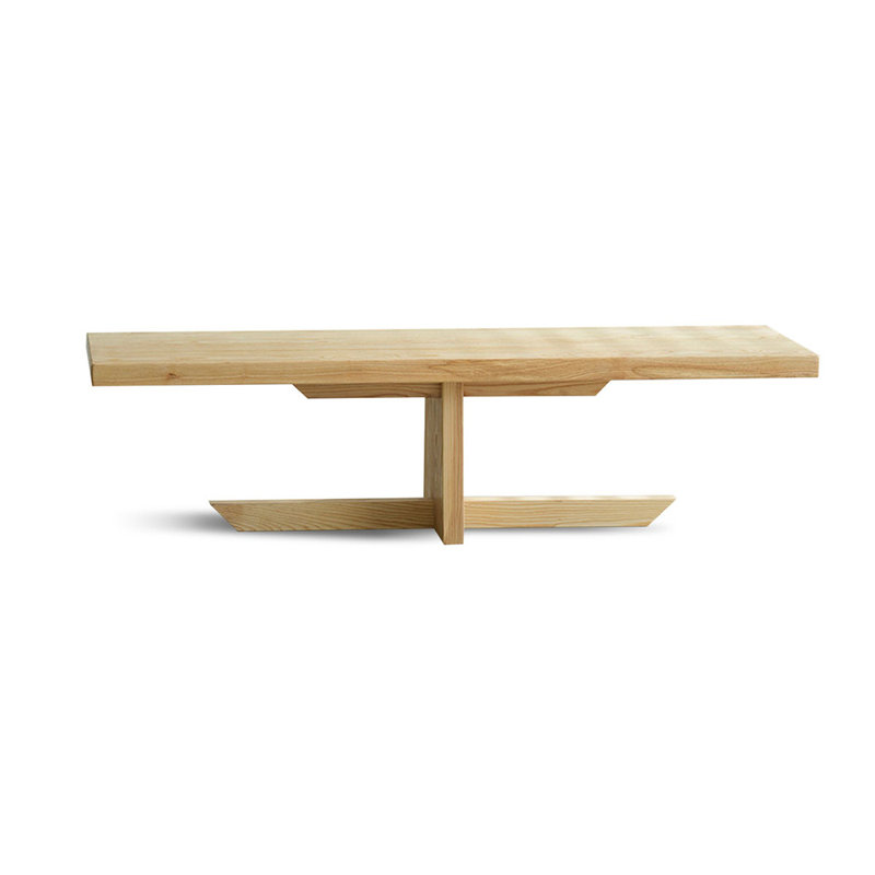 Table basse rectangulaire en bois massif, H 19,69 po x L 39,37 po x l 15,75 po, Burlywood