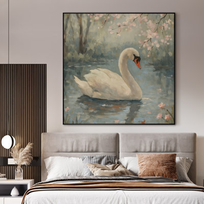 Très grande reproduction d'art sur toile - Art animalier rétro, décoration d'art pour salon ou chambre à coucher - "Assemblage requis du cadre (cadre non fini)"