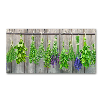 Herbs on a String 1 Piece Wrapped Canvas Wall Art