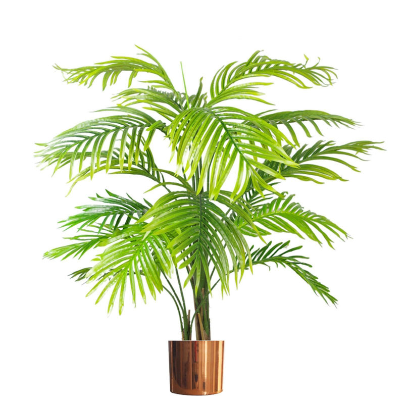 130cm Faux Plant in Metal Planter, Copper