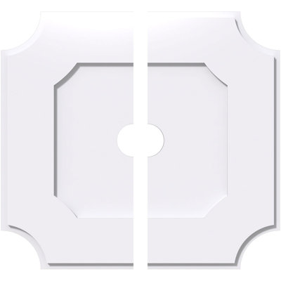 12"OD x 5"ID x 7"C x 1"P Locke Architectural Grade PVC Contemporary Ceiling Medallion, Two Piece