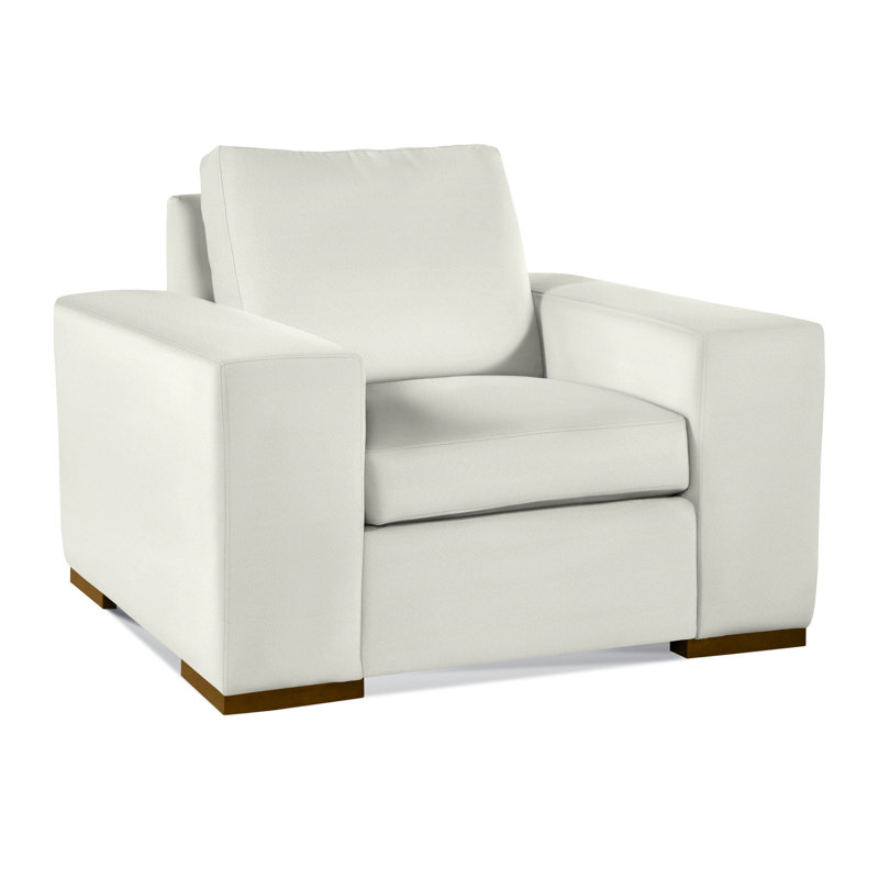 Memphis Upholstered Armchair, Havana, Snow Crypton Performance; 0884-91