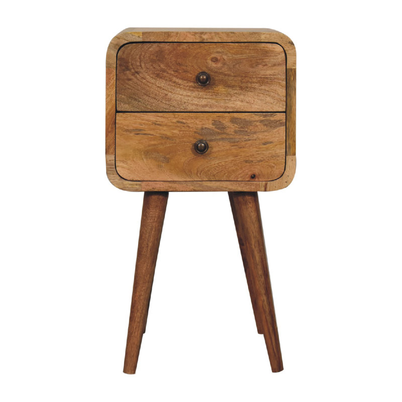 Camfort 11.8'' W Solid Wood Nightstand, Brown