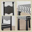 Chaise d'appoint noire à dossier solide (ensemble de 2)