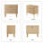 Seyla 24" Nightstands with Rounded Corners & Solid Wood Legs, Charging Station, 2 Drawers End Table with Storage, Mid Century Modern Fluted Bedside Table for Bedroom-1524467222-1524467216