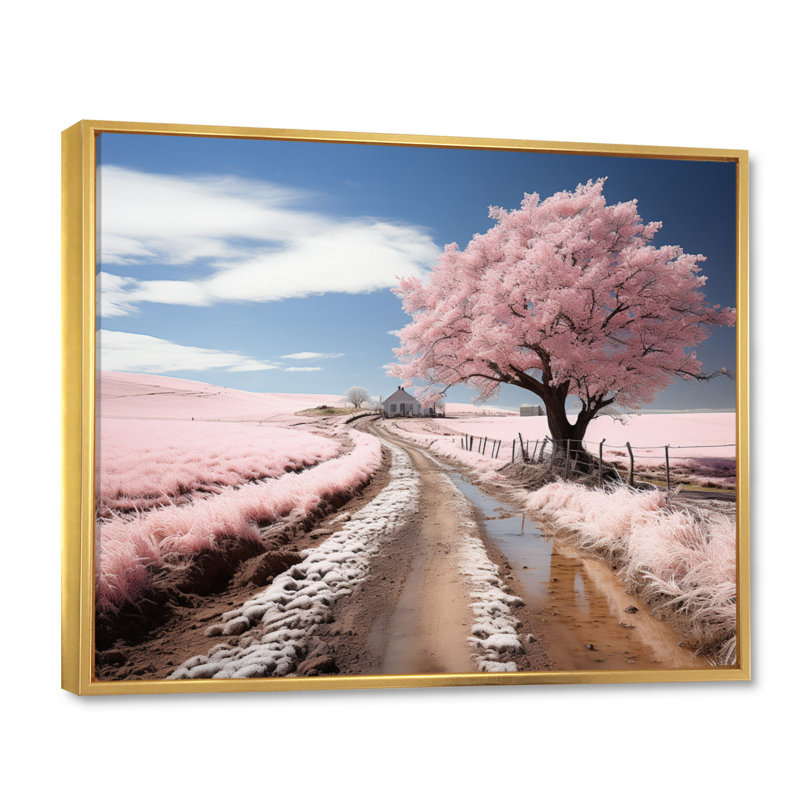 Impression sur toile Zaffelare, Cadre flottant doré, H 16 po x l 32 po x P 1 po