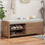 Banc de rangement patiné avec coussin et rangement caché-133331818