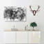 The Majestic Elephant In Abstract - Wrapped Canvas-55358800