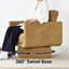 Fauteuil d'appoint pivotant tonneau jaune-1340019442