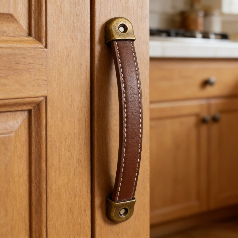 leather strap dresser pulls JIASENBAO Black Leather Drawer Pulls 6 Pack New Leather Handles Cabinet knobs for Kitchen Cabinet Drawers Bathroom Dressers Furniture Handles