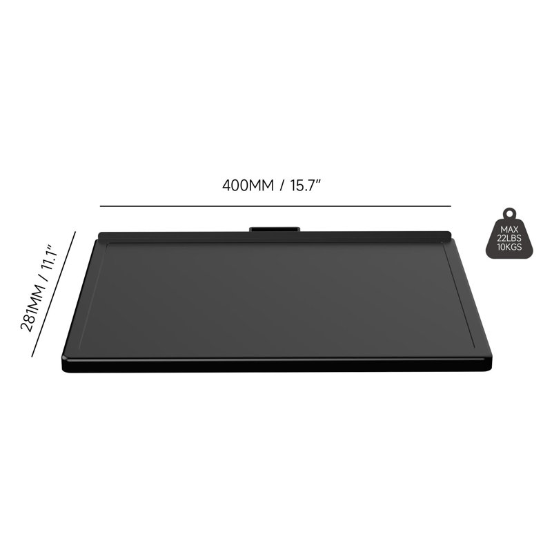 FITUEYES Design Storage Shelf Dedicated For Zen/Cantor Series Floor TV Stand, 15.7" X 11.1", Up To 10Kg Load Capacity, Black