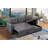 Ashlyn 84" Dark Gray Reversible Sleeper Sectional Sofa With Storage Chaise, USB Charging Ports And Pocket-1176648671