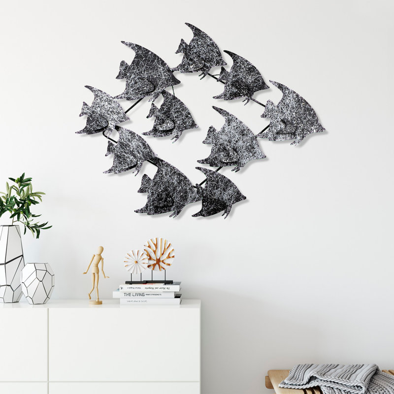 Handmade Decorative Metal Wall Accessory, 32.7 x 22.8 x 1.6 Inches | 100% Metal, Unique Hand-Painted Design | Perfect for Home Décor, Adds Character & Style to Any Room, Easy to Hang with Wall Mount
