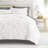 8-Piece Reversible Bedding Bundle - Patterned Duvet Cover, Comforter Insert and Solid Sheet Set-99311785-99311791