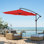 Parasol en porte-à-faux décalé en acier avec manivelle 120 po Haque