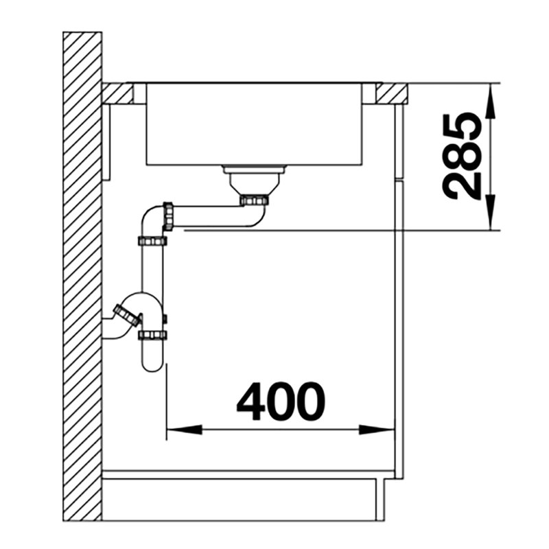 Lantos 86 x 50cm Inset Kitchen Sink