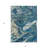 3' X 5' Navy Blue Gold And Ivory Abstract Washable Indoor Outdoor Area Rug