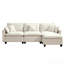 112" L-Shaped Modular Sectional Sofa with USB Charging Port and Movable Ottoman-674334645