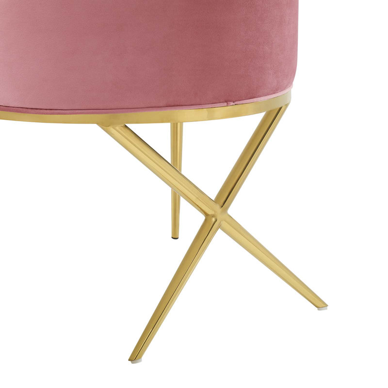 Modway Savour Accent Dining Armchair Performance Velvet, Dusty Rose, 1