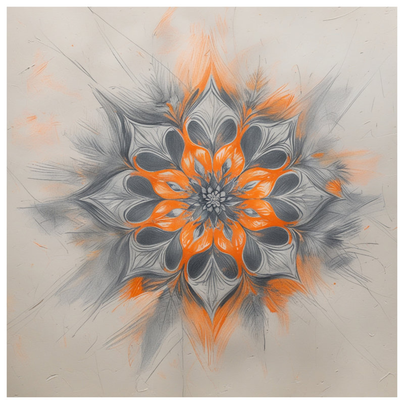 Tapis de bain complexe à motif mandala, L 24 po x L 17 po