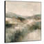Très grand art mural imprimé sur toile - Sage doux et beige abstrait reflet de paysage de montagne pour le salon ou la chambre à coucher - «Assemblage requis du cadre (cadre non fini)»-124792156