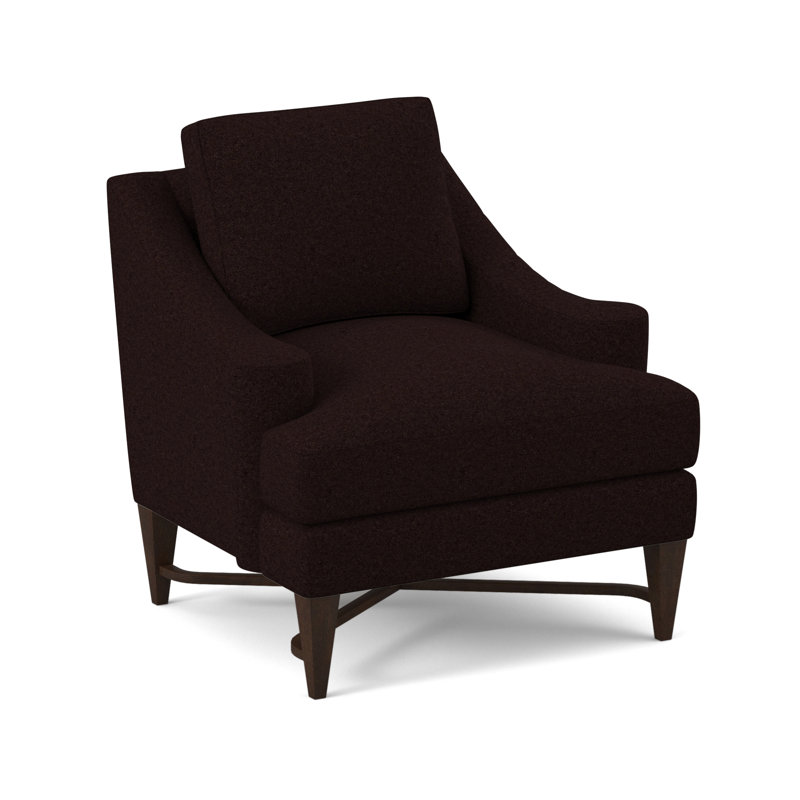 Foxtrot Upholstered Armchair, American Walnut, Margaret Mahogany