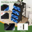 Commode à 4 tiroirs pour chambre à coucher Camouflage bleu à formes abstraites, petite commode à vêtements pour commode avec commode