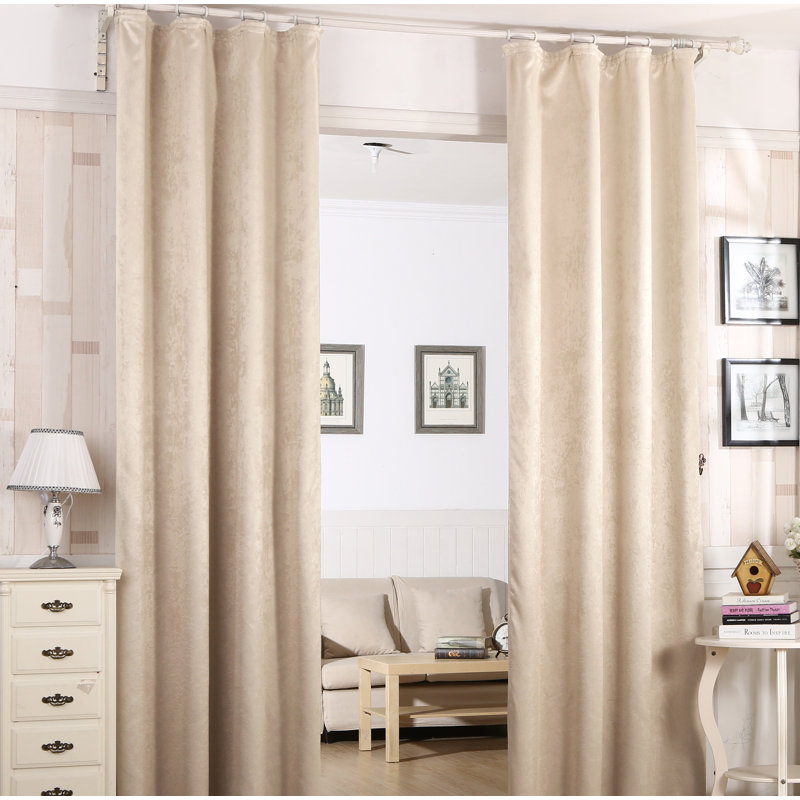 Nettie Slot Top Blackout Thermal Curtain, Cream, Width 135 x Drop 175cm