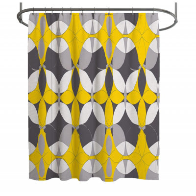 Rideau de douche géométrique - Décoration de salle de bain - 13117