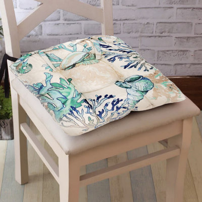 Fashion Print Rome Quilted Chair Pad Cushion by Rosecliff Heights