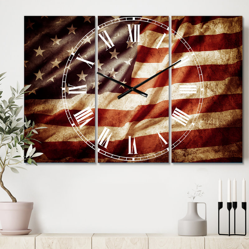 Drapeau américain - Horloge murale traditionnelle