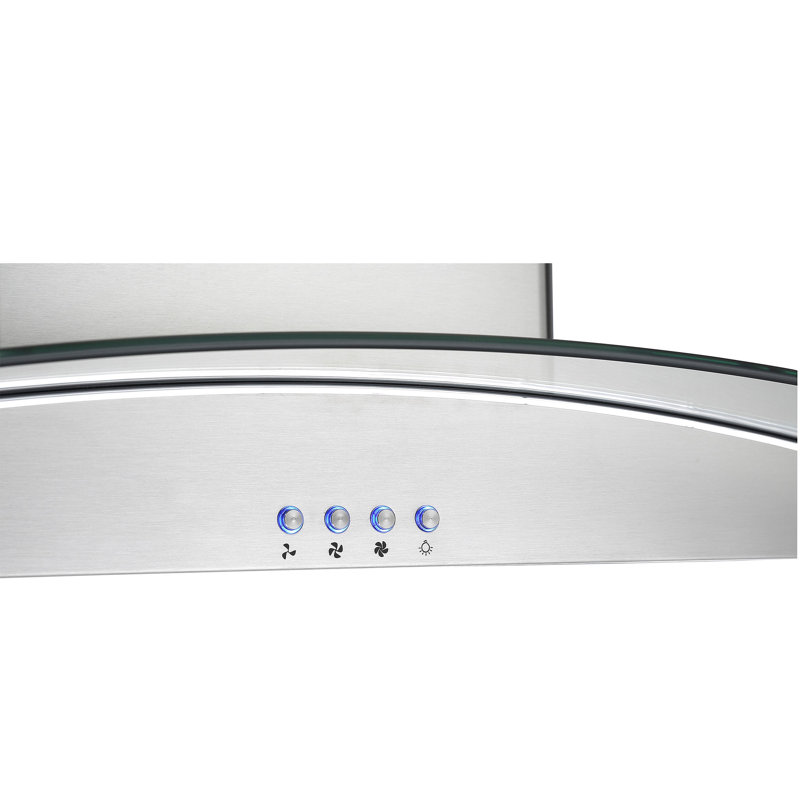 Floy 30" Island Glass Range Hood in Stainless Steel