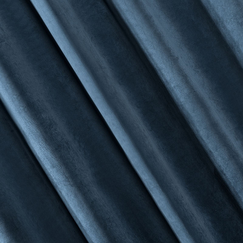 Magnusson Semi Sheer Curtains Single Panel, Marine, Width 140 x Drop 270 cm
